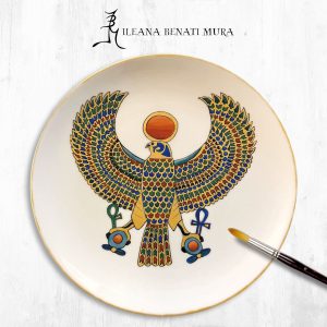 Piatto in porcellana serie "Gioielli" - Tutankhamon